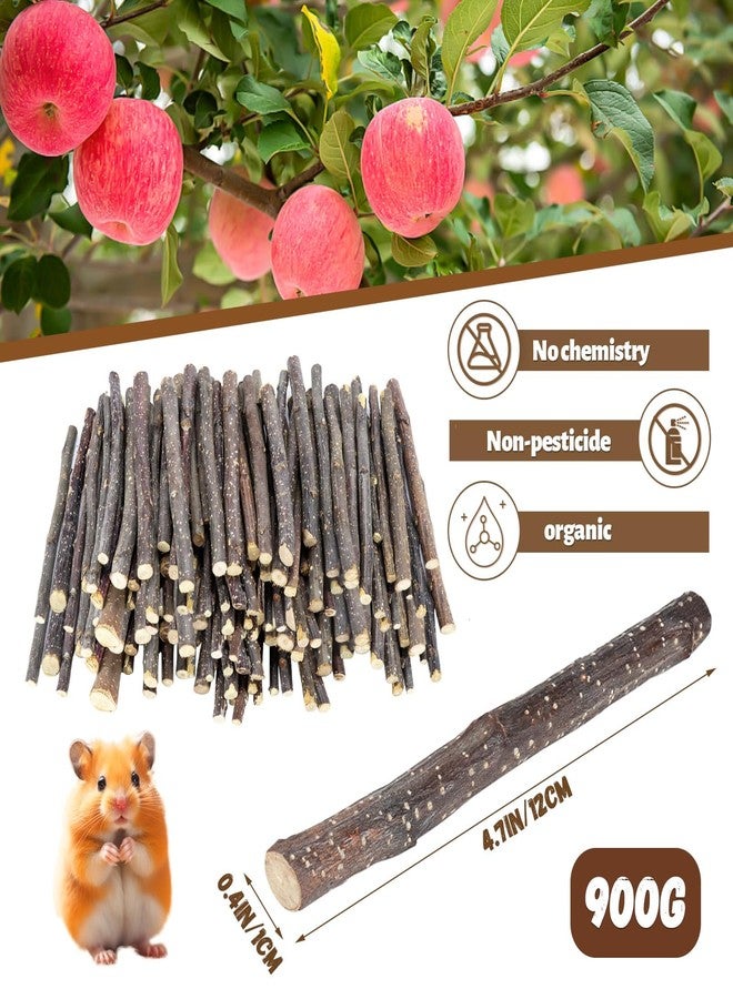 WYOMER 2lb(900g) Small Apple Sticks for Rabbits, Animals Molar Wood Treats Toys for Chinchillas Guinea Pig Hamster Gerbil Parrot Bunny and Small Animals Chew Stick Toys Treats - Image 2